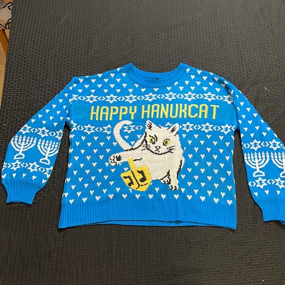 Happy Hanukcat Sweater Small New with Tag - Picture 6 of 11